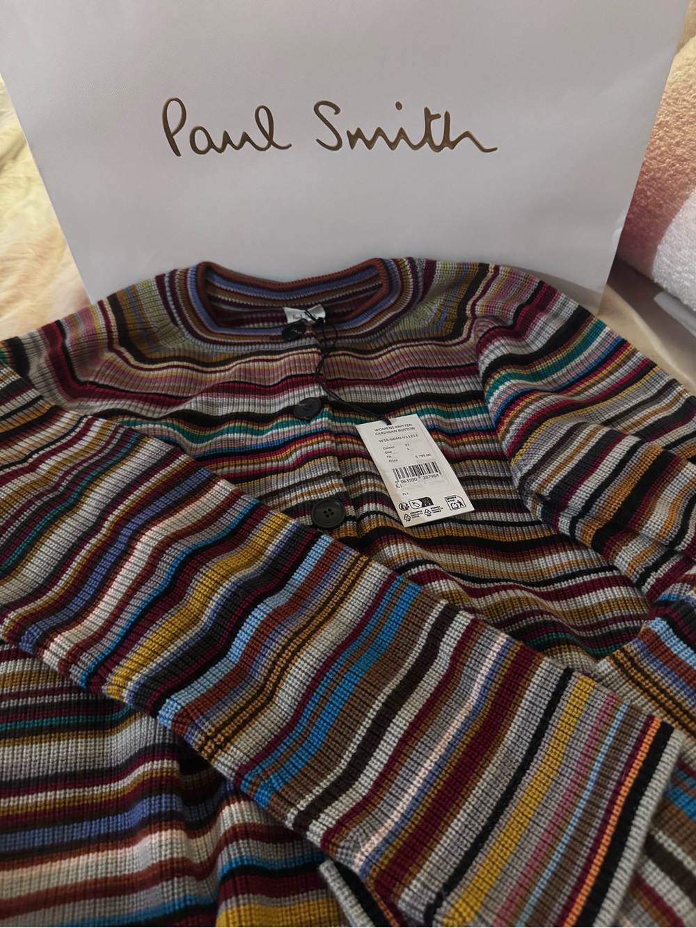 Brand new paul Smith Multicolor Striped Cardigan - Picture 3 of 3